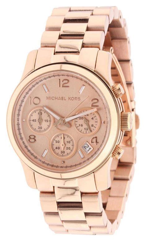 mk rose gold watches.